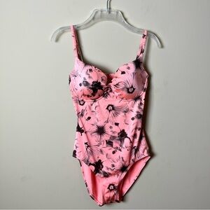 Vince Camuto Peach and Black Pink One Piece